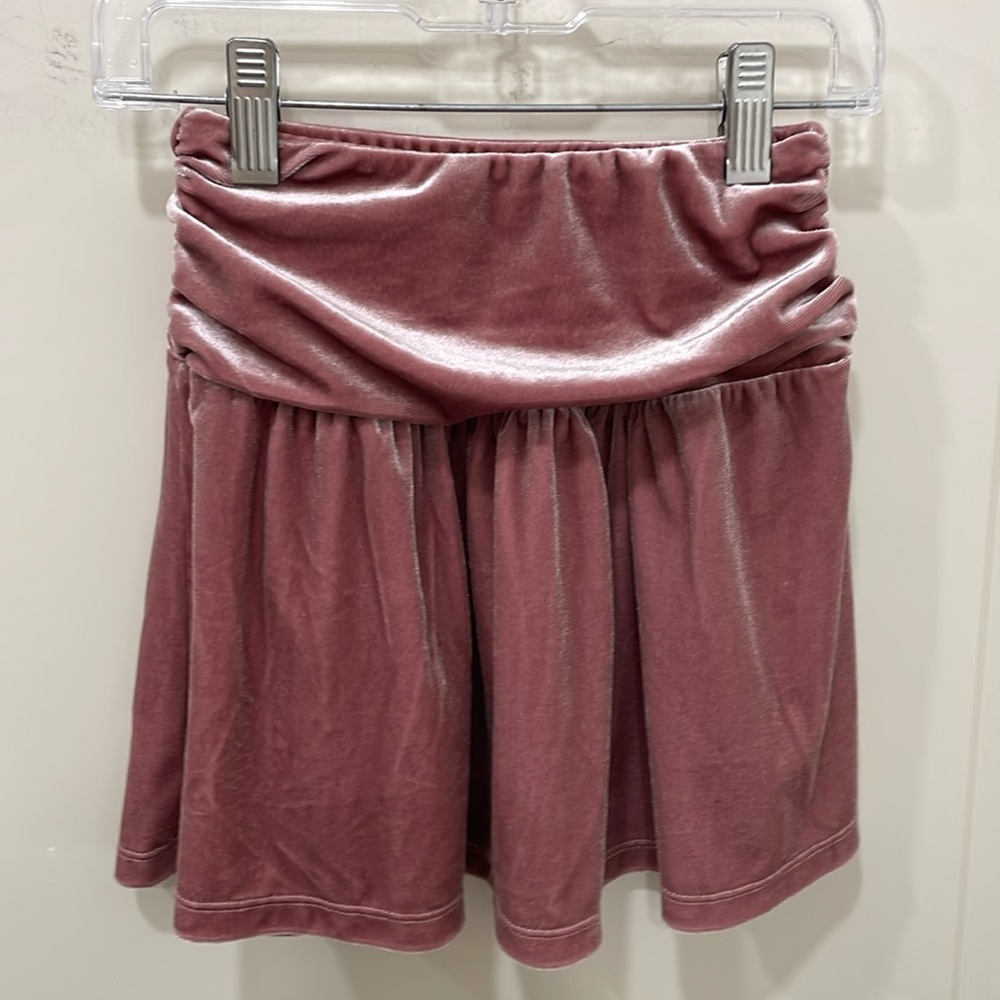 Zara velvet stretchy skirt dusty pink